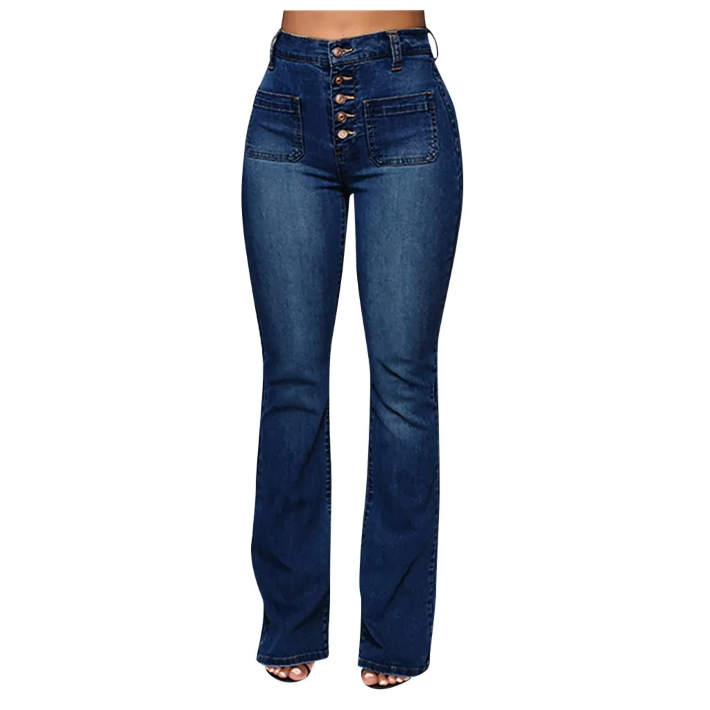 Jean skinny taille haute élastique à jambes larges pour femmes, pantalons longs en denim, pantalons surdimensionnés, mode décontractée, printemps,