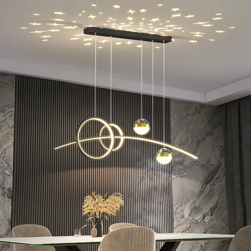 Restaurant Pendant Lights, Modern and Minimalist Bar Lighting Fixtures Long Table Lights Creative Restaurant