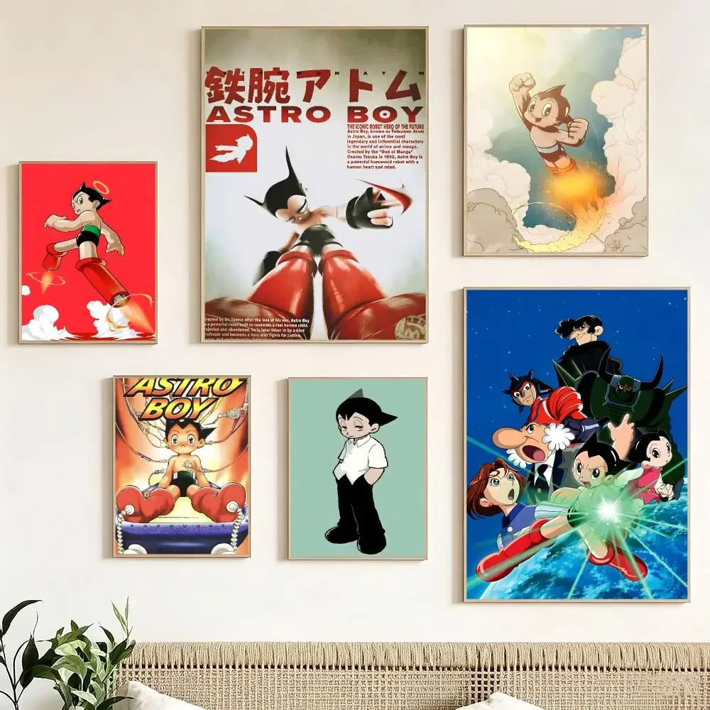 Robot Anime A-Astro Boy Poster Pegatina artistica HD autoadhesiva impermeable para salon dormitorio