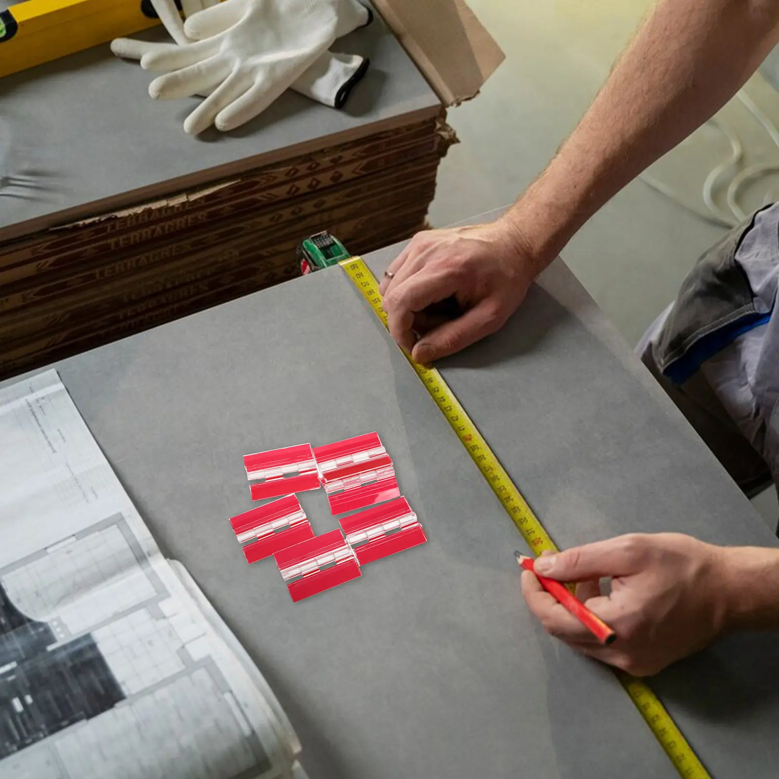 

Набор из 6 акриловых самоклеящихся петель 45 мм, прозрачные складные петли для фортепиано, для ремонта коробок, витрин и шкафов, комплект для ремонта петель