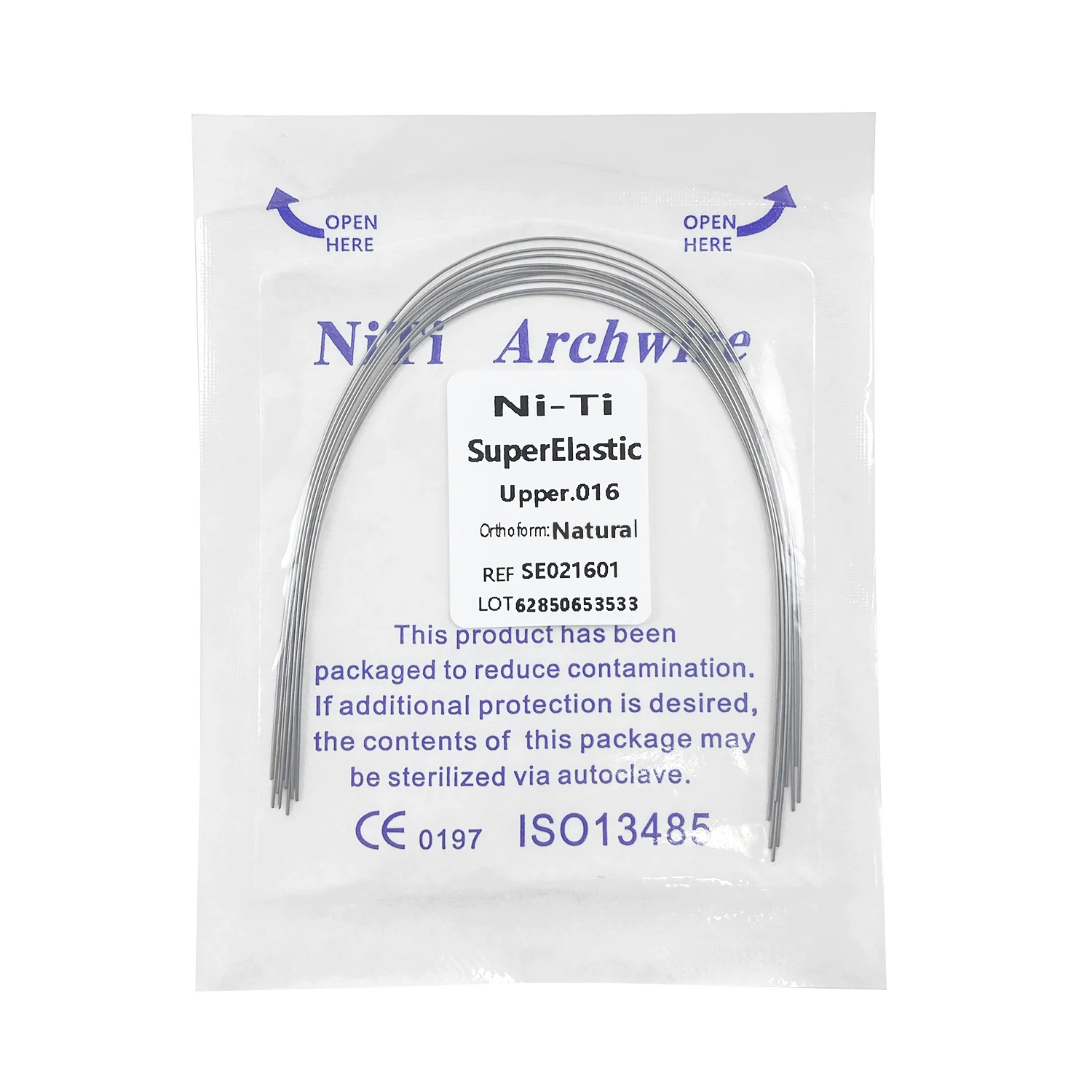 JOLANT 10pcs Dental Orthodontic Wire NITI Round/Rectangular Wire Ovoid/Natural Form Dentist Material Dental Arch Upper Lower