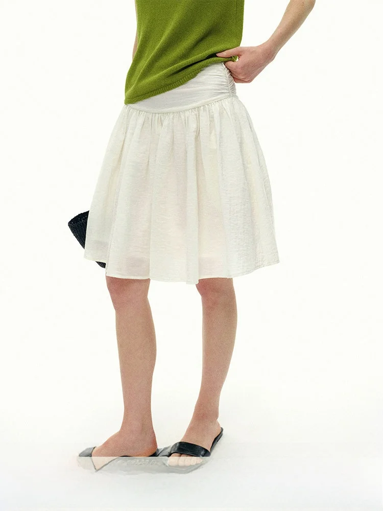 

Новая летняя универсальная юбка А-силуэта с высокой талией из хлопкового бленда, персикового цвета, с внутренними шортиками, простая, для повседневной носки