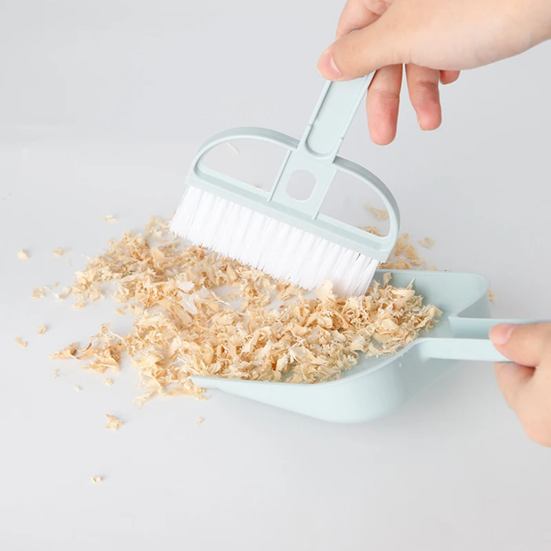 Cat Hamster Dustpan Small Broom Set Pet Professional Cleaning Tools Rabbit Pooper Scooper Guinea Pig Toilet Broom Accessories