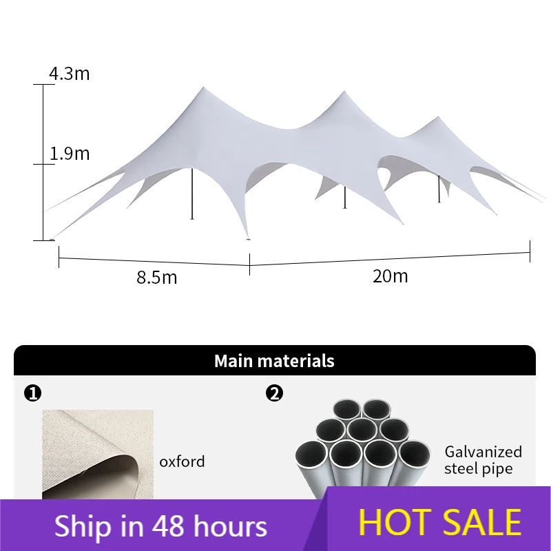 

camping tent Outdoor Luxury Tent Glamping party Large canopy camping tent Hotel Tent coody triple-peak canopy tent