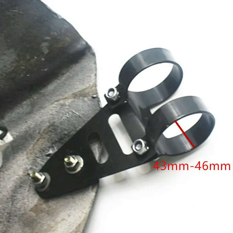 Custom Motorcycle LED Hi/Lo Beam Headlight Skull Headlamp w/43-46mm Fork Tubes Clamps Mount Brackets Chopprt Touring