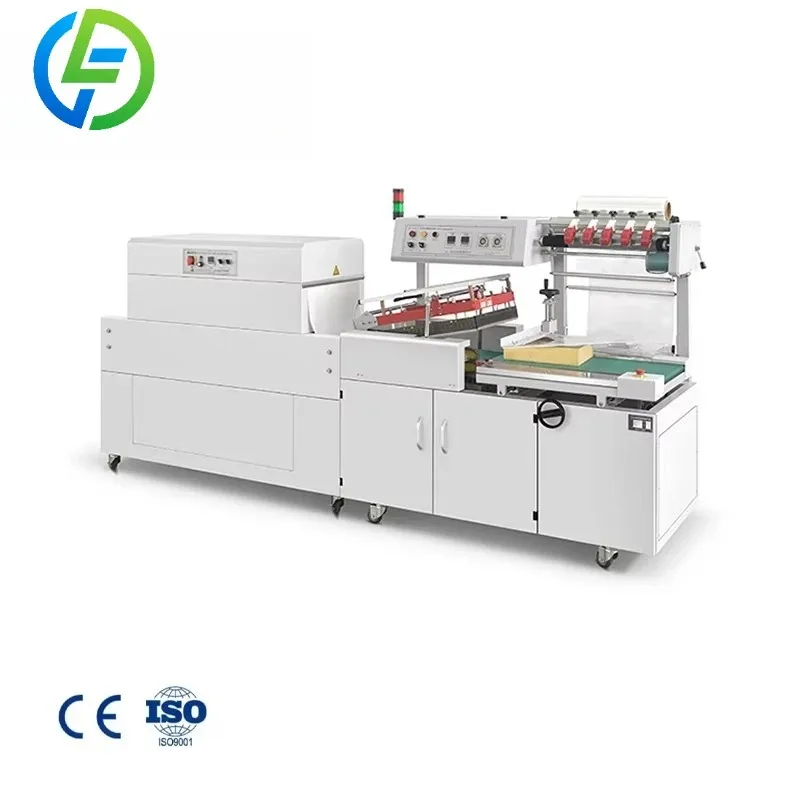 Customize Automatic L Bar Sealer Shrink Wrapping Machine PLC Controlled for Book Food Beverage Textiles Chemical Packaging