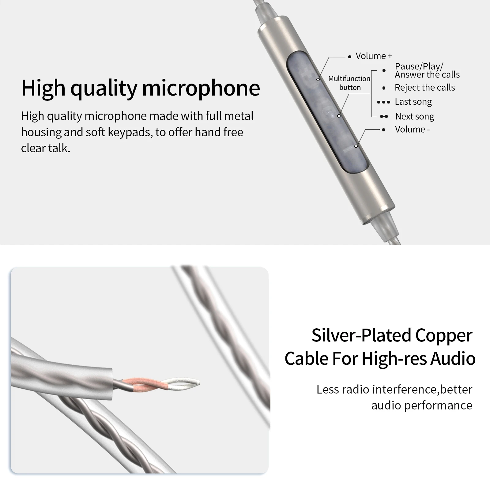 SoundMAGIC E80D Digital USB C Headphones - Type C Wired Earbuds with Microphone HiFi Stereo Earphones Powerful Bass Noise Isolat