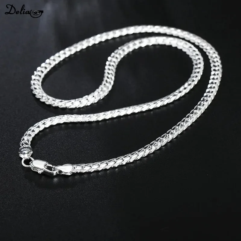 20-60cm 925 Sterling Silver Luxury Brand Design Noble Necklace Chain for Woman Men Fashion Wedding Engagement Jewelry