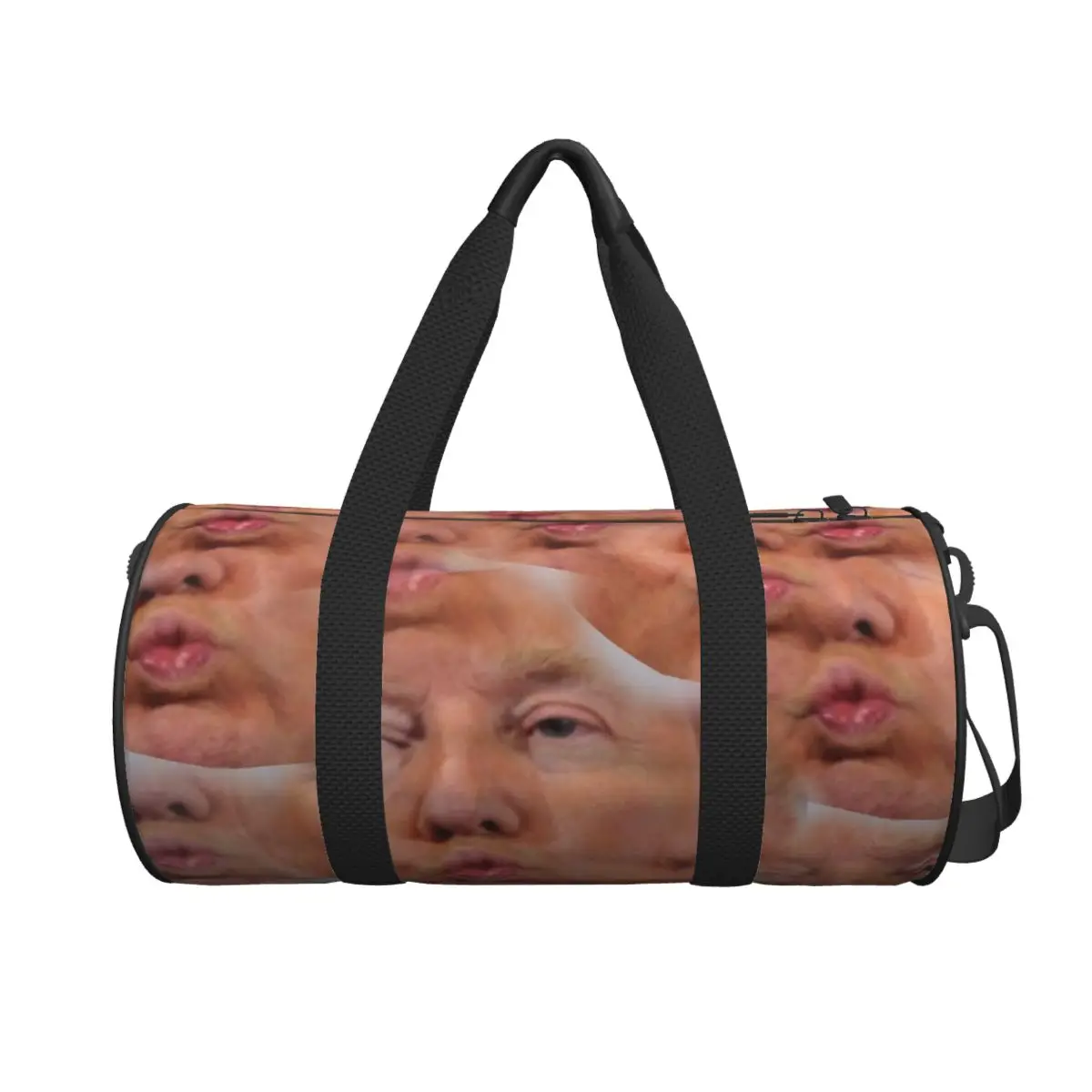 Funny Trump Kiss Face Gym Bag Outdoor Sports Bags with Shoes Swimming Custom Handbag Funny Fitness Bag For Male Female