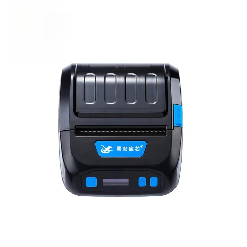 80mm Mini Portable for Thermal Label Printer with ESC/POS Commands 203DPI Barcode Printer Handheld for Thermal Paper Stock