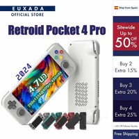 Retroid Pocket 4 Pro 4.7 pouces jeu vidéo 8G + 128GB RP4 lecteur rétro portable Android13 WiFi 6.0 Console Bluetooth PSP PS2 cad