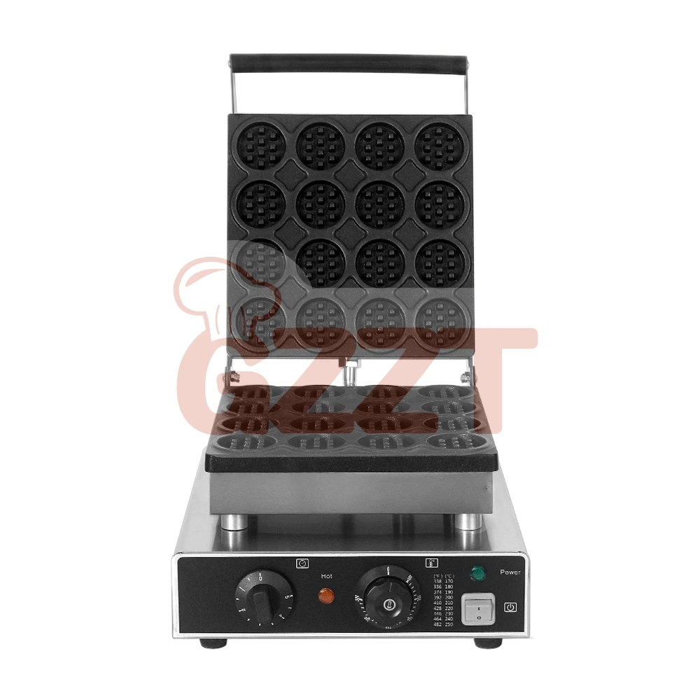 

2026, New model110V 220V Oem 16 Grid Mini Round Shape Waffle Making hine Electric 16 Slice Round Waffle Cake