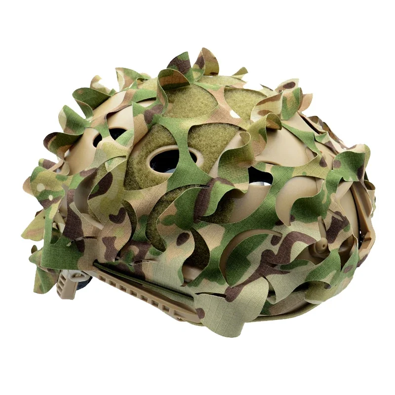 Airsoft Helmet Cover Tactical 3D Camo FAST Helmet Cover Net Gear Hunting CS Wargame Helmet Paratrooper Cover Accessories