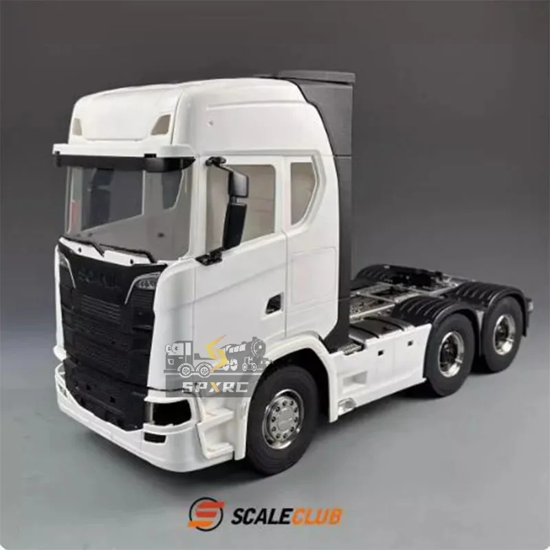 Scaleclub modelo 1/14 para Scania 770S, simulación de chasis totalmente de Metal mejorada 6x6 para remolque Tamiya RC, piezas de bricolaje para coche volquete