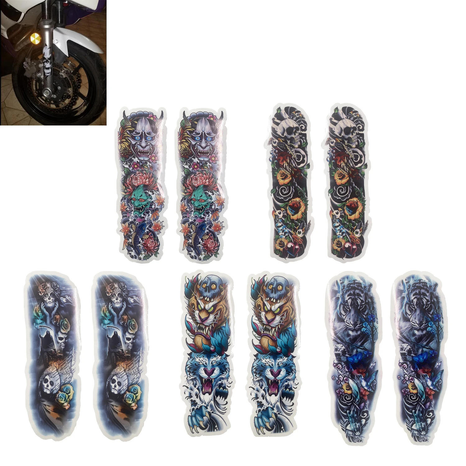 Waterproof Front Fork Decal Sticker Tags Paster For Suzuki Yamaha Honda Kawasaki Harley
