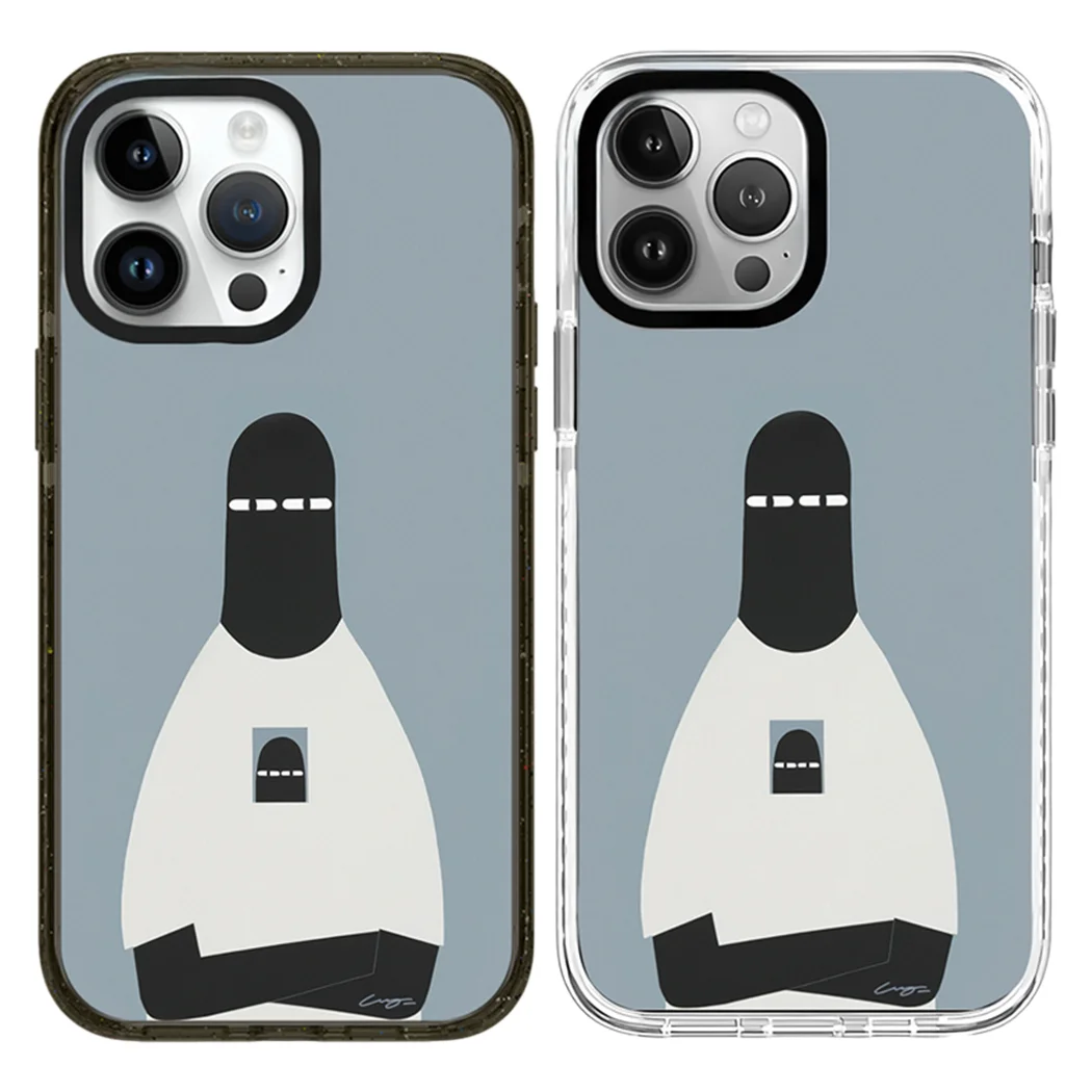 

Gray Blue Abstract Painting Magnetic Phone Case Cover for IPhone 12 13 14 15 16 17 Pro Max Case for iPhone 17 Air