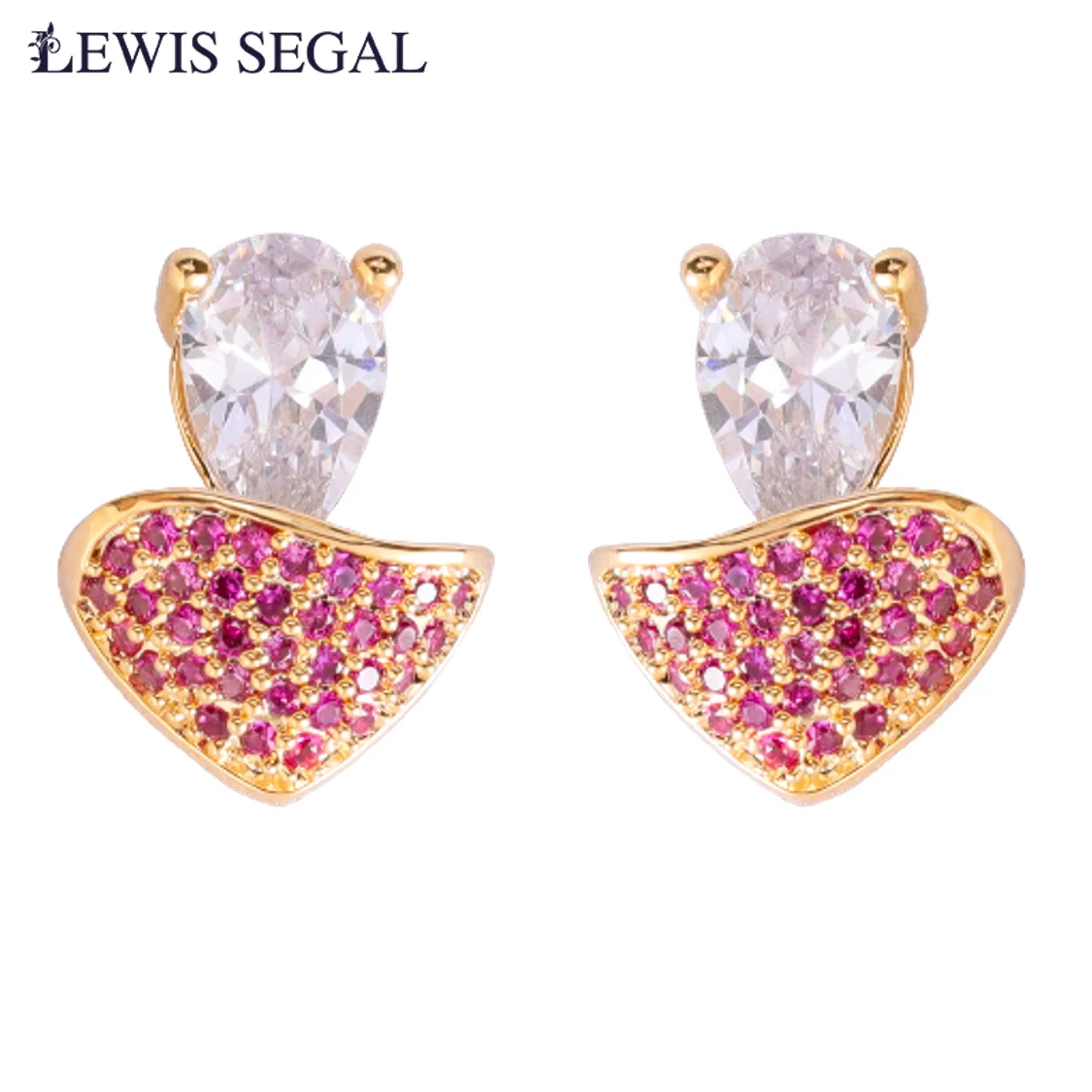 

LEWIS SEGAL Cute Mushroom Earrings Stainless Steel Rhinestone Trending Fashion Jewelry for Women Girls