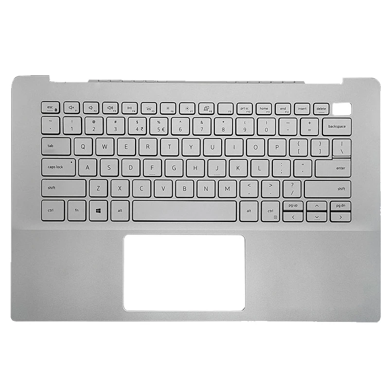 New Original For Dell Inspiron 5490 5498 Keyboard Bezel Top Cover without Touch Pad Palmrest Upper Case Silver Laptop Shell