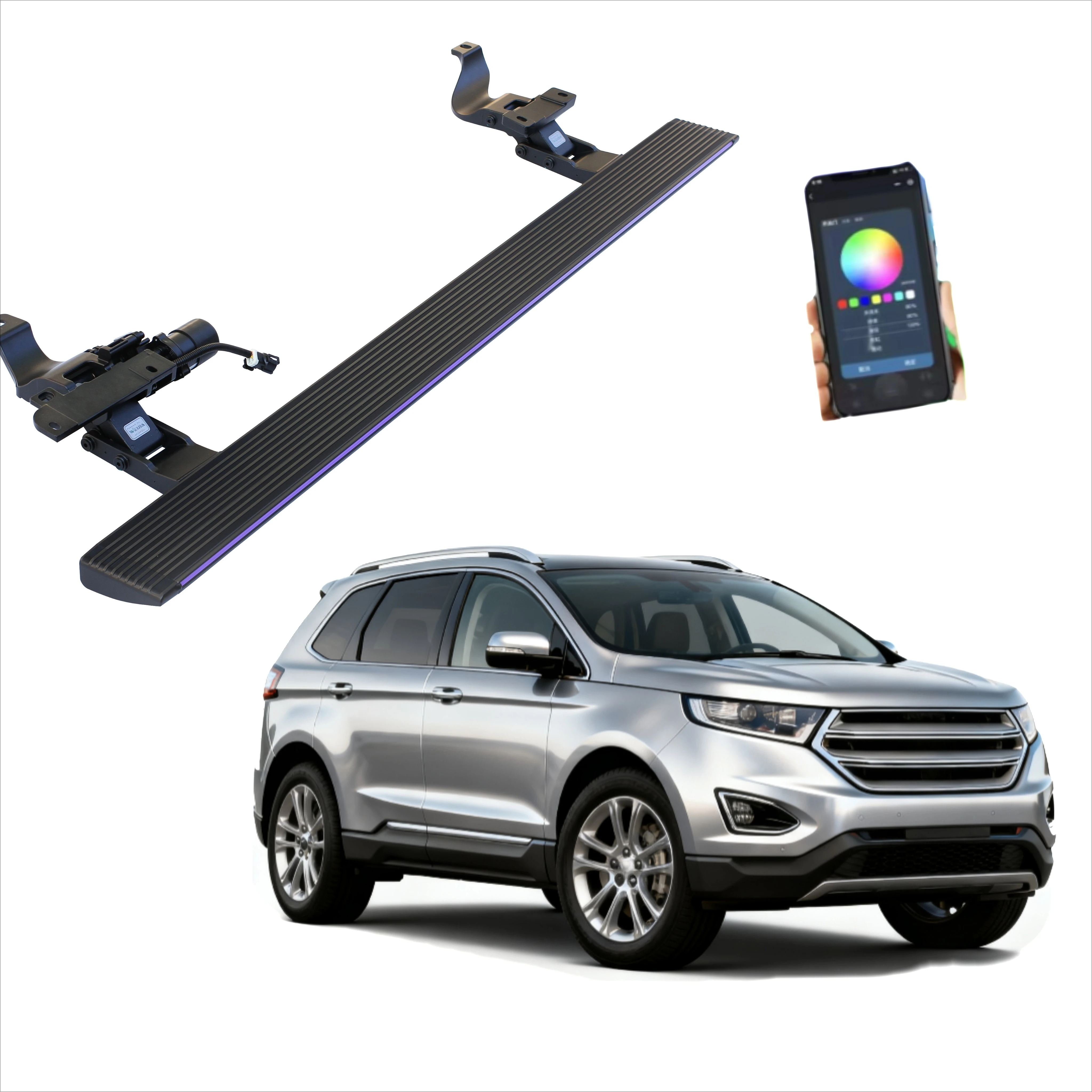 WEIJIA Manufacturing Factory Aluminum Alloy Electric Side Steps for Ford Ford EdgeL/Edge 15-25 Electric Running Board OEM/ODM