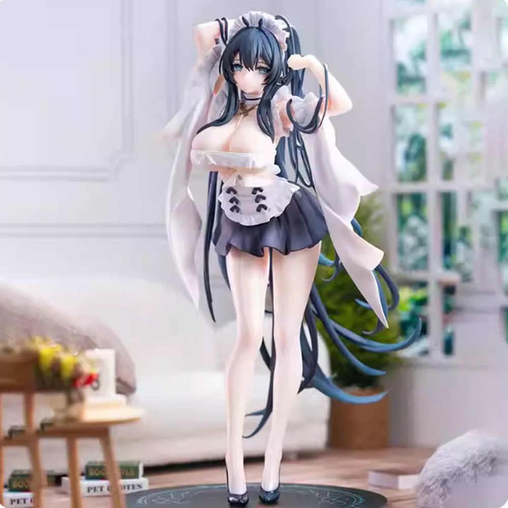 

26CM Azur Lane Indomitable Ms. Motivationless Maid Girl Anime Figure PVC Action Figure Model Collection St Louis Statue Toys