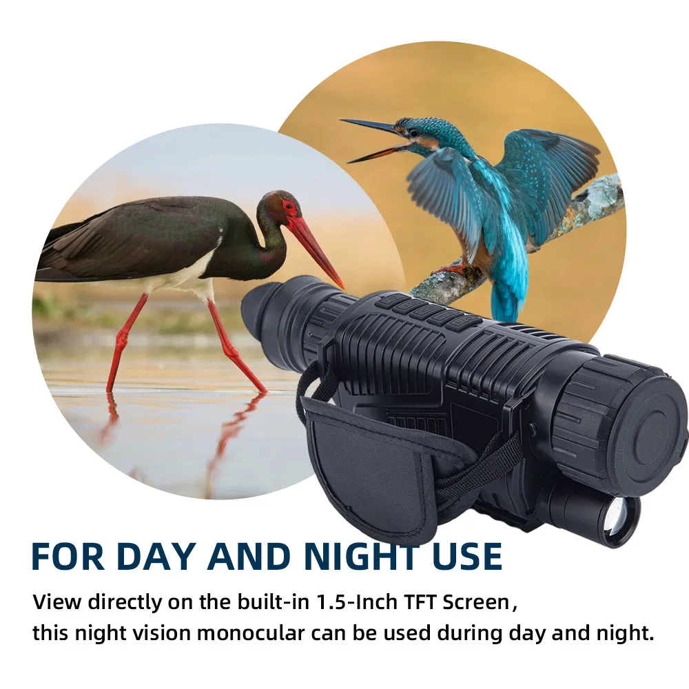 300M Hunting Night Vision Monocular Camera Range 6.8x 40 30MP 2K 30FPS Video Digital Infrared Goggles Cameras Optics Telescope