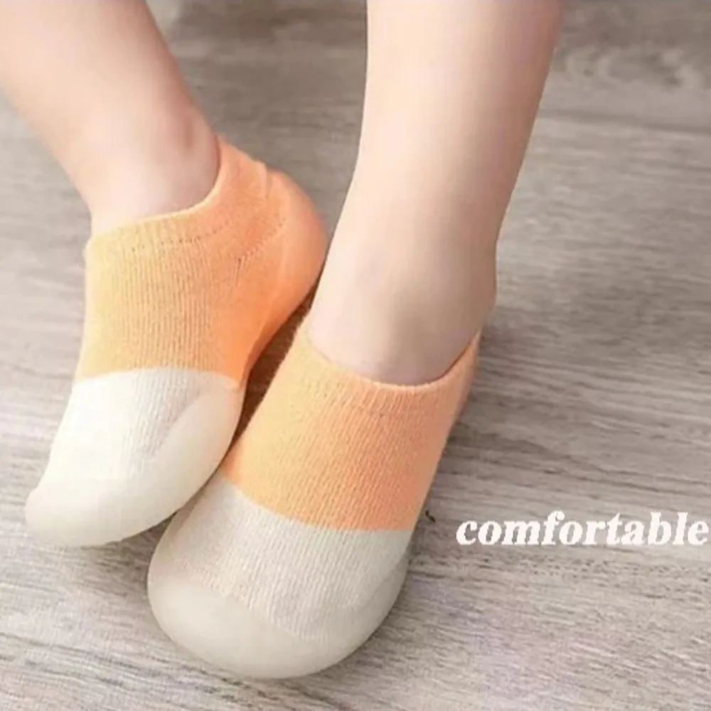 First Walkers Non-Slip Sole Baby Socks Shoes Soft Rubber Baby Walking Shoes Knitted Booties Comfortable view 3