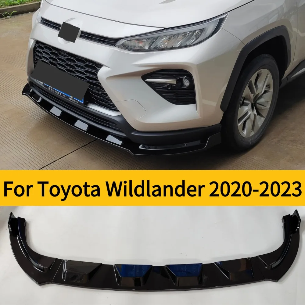 For 2020-2023 Toyota Wildlander  3PCS Splitters ABS Material glossy Black Splitter Front Bumper Lip Spoiler Air Dam Tuning For