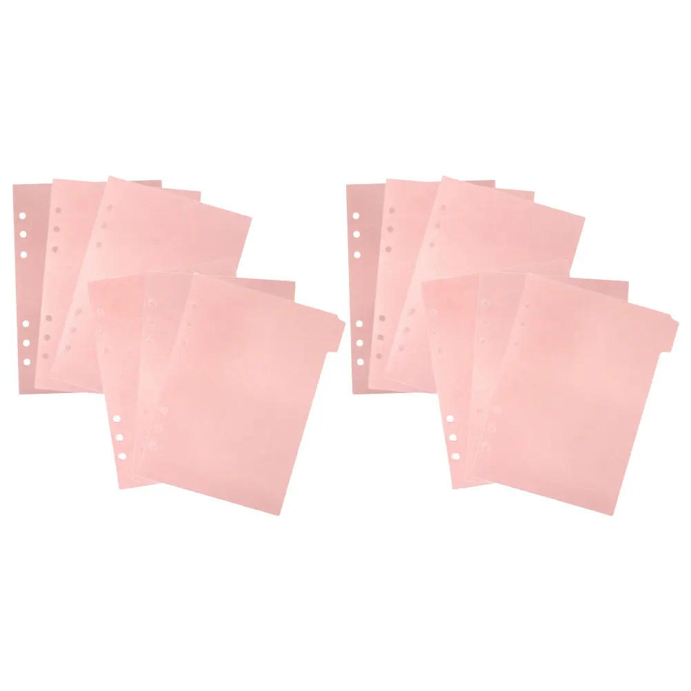 

2 Sets Pink PP Binder Dividers 6 Pages Classification Tabs per Set Notebook Organizers for Books Reports Journals Notebooks