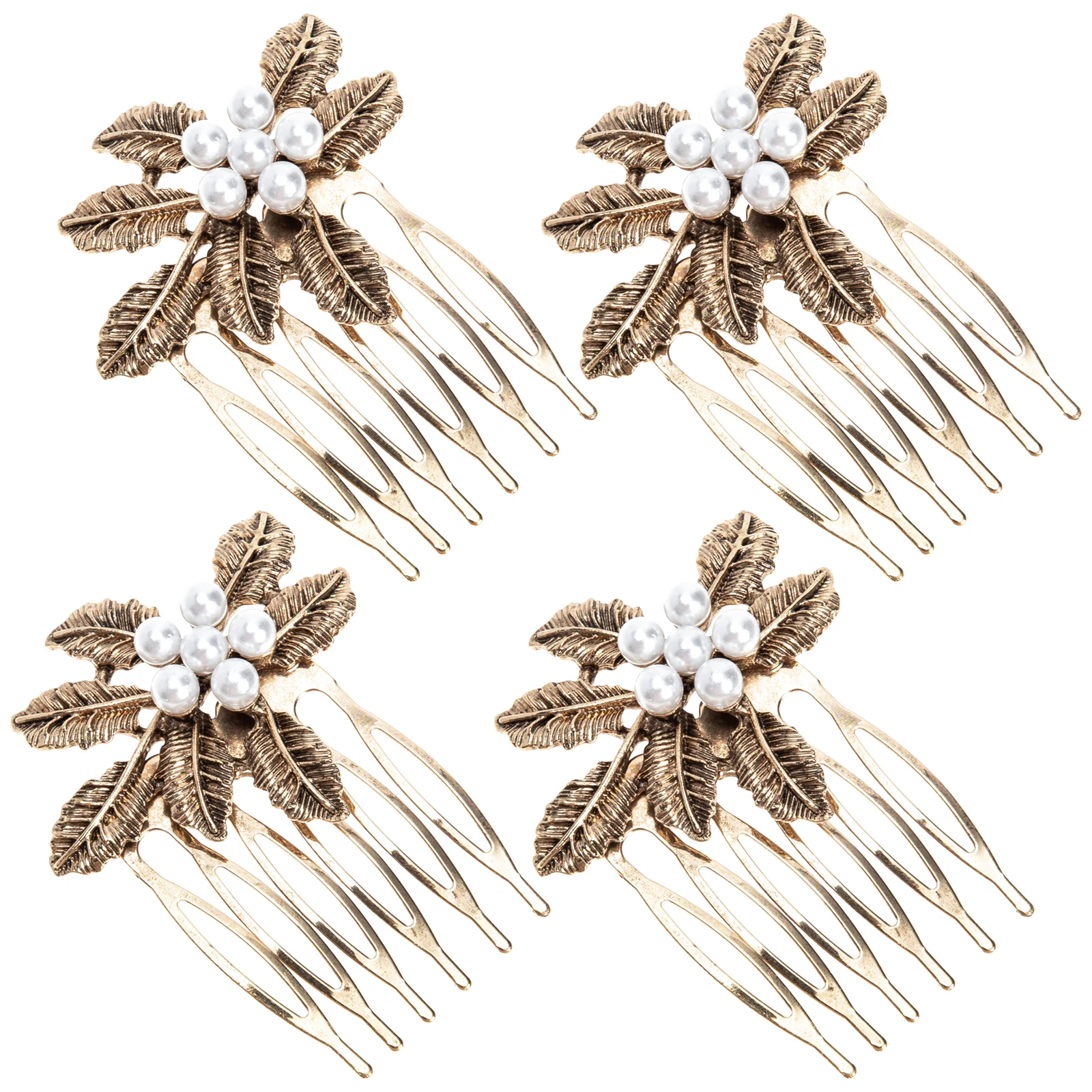

4pcs Pearl Hair Clips Elegant Combs Decorative Bridal Accessories Styling Aid For Long Short Hair Women Gifts