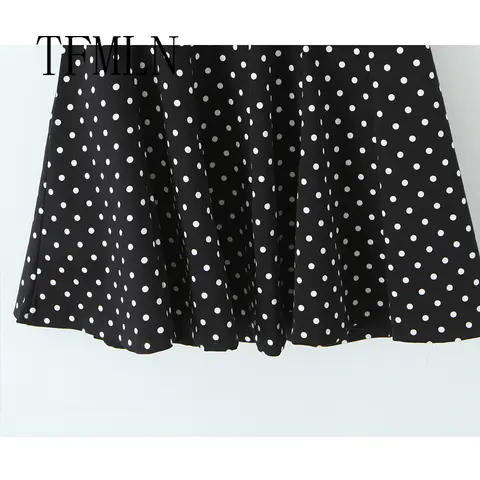 TFMLN महिलाओं के लिए फैशन पोल्का डॉट हाल्टर ड्रेस महिलाओं के लिए सेक्सी स्लीवलेस शॉर्ट ड्रेस कैज़ुअल चिक ओपन बैक ड्रेस 6 best sales पोल्का डॉट ड्रेसेस - №5