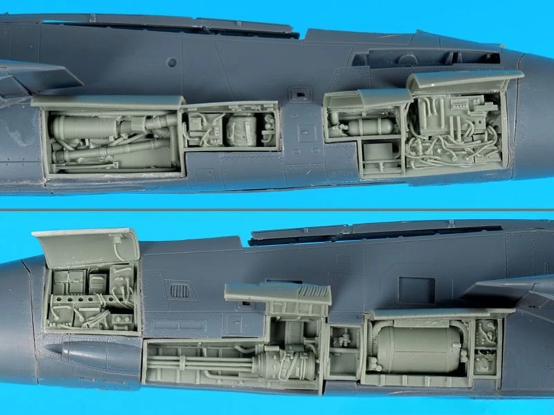 1/48 Scale DieCast Resin Model Kit Resin Aircraft Parts Model F-14 D Right & Left Electronics Unassembled Unpainted