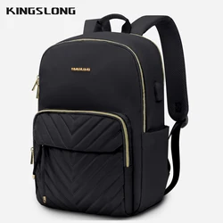 KINGSLONG Fashion Women Backpack Multi-function Large Capacity with USB Port Work Business Casual Travel School Bag