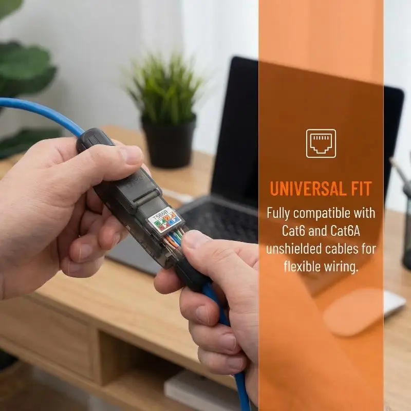 Terminal Network Extension Cable Tool-less Extension Connector Network Extender Junction Adapter Connection Box