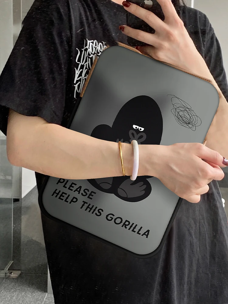 

Cute Burger Inner Bag Storage Bag Cartoon Laptop Bag