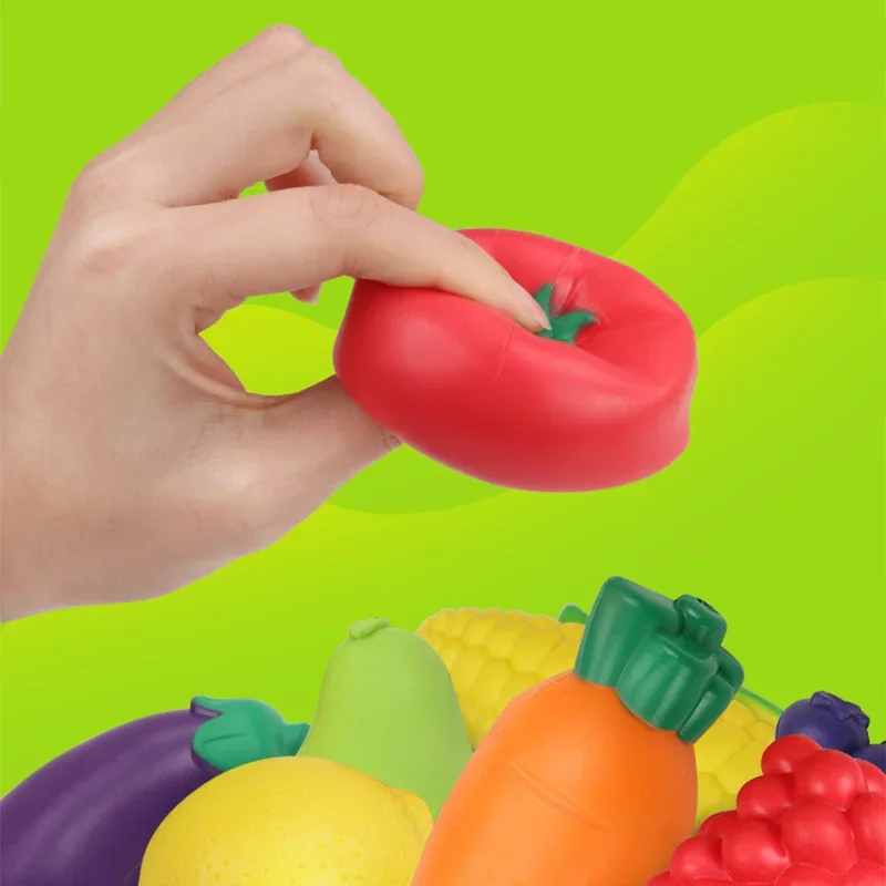 30-teiliges Farbsortier-Küchen-Set zum Spielen, Essen, Geschenk, pädagogische Kinderformen – Obst- und Gemüse-Spielzeug, Spielzeug, Kleinkinder, Lernen