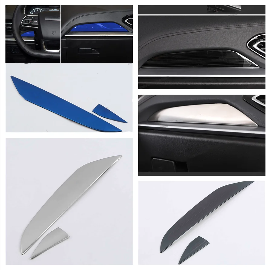 

For Chery Jetour X70 2018 2019 2020 Accessories Stainless Steel Car Center Console Dashboard Trims Glove Storage Box Handle