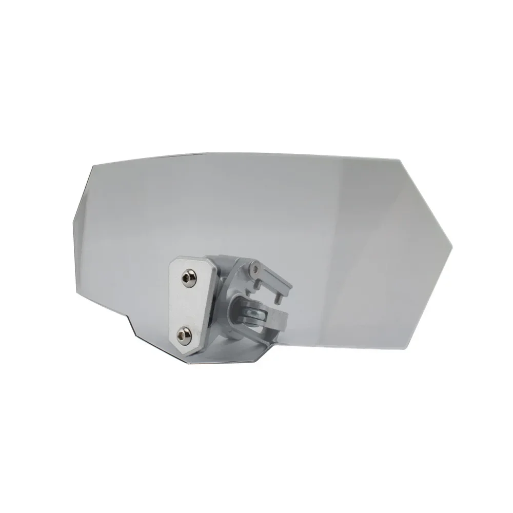 Adjustable Clip on Extension Wind Deflector Motorcycle Heightened Windshield Transparent Wind Screen for ADV Touring Motorbike
