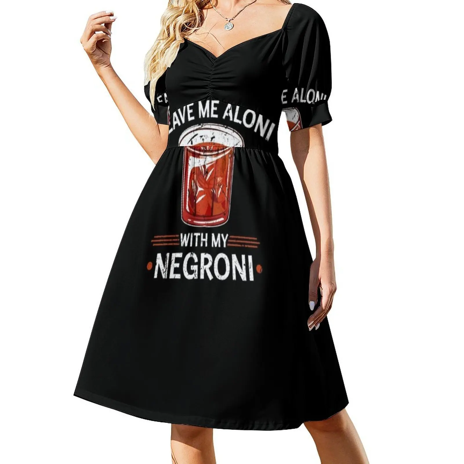 اتركني مع My Negroni فستان كاجوال على الطراز الكوري لشرب الكوكتيل للنساء فساتين بسيطة يومية للمكتب للسيدات Negroni #2