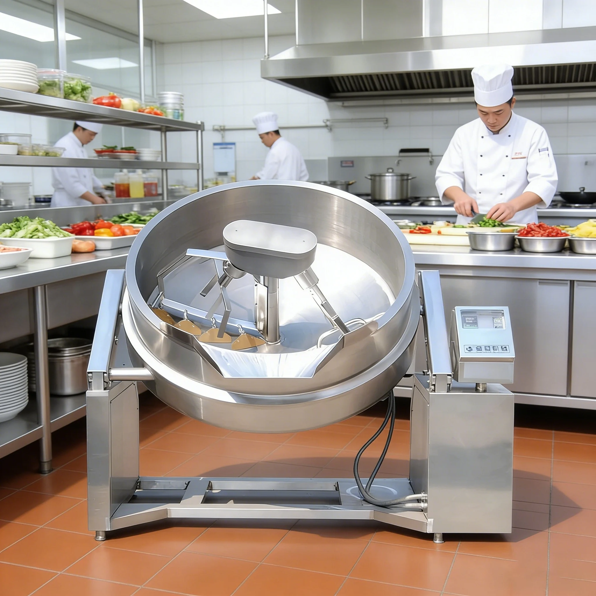 Industrial Automatic Oil Electric Heating Food Mixer Cooking Pot Jacketed Kettle Machine With Stirrer