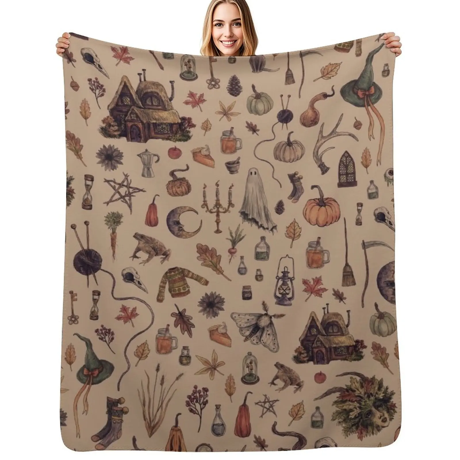 

Rustic Brown Cozy Crone Throw Blanket Cozy Home Blanket Gift for Christmas Holiday