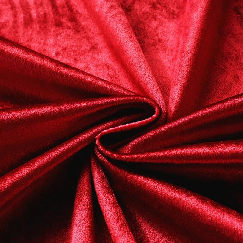 Luxury Tassel Red Velvet Tablecloth Square Round Dining Coffee Cover Table for Wedding Party Rectangular Table Cloth Decoration