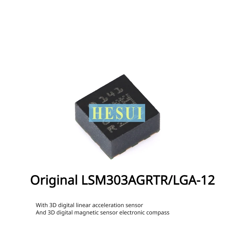 Original LSM303AGRTR LGA-12 3D acceleration +3D magnetic field electronic compass sensor