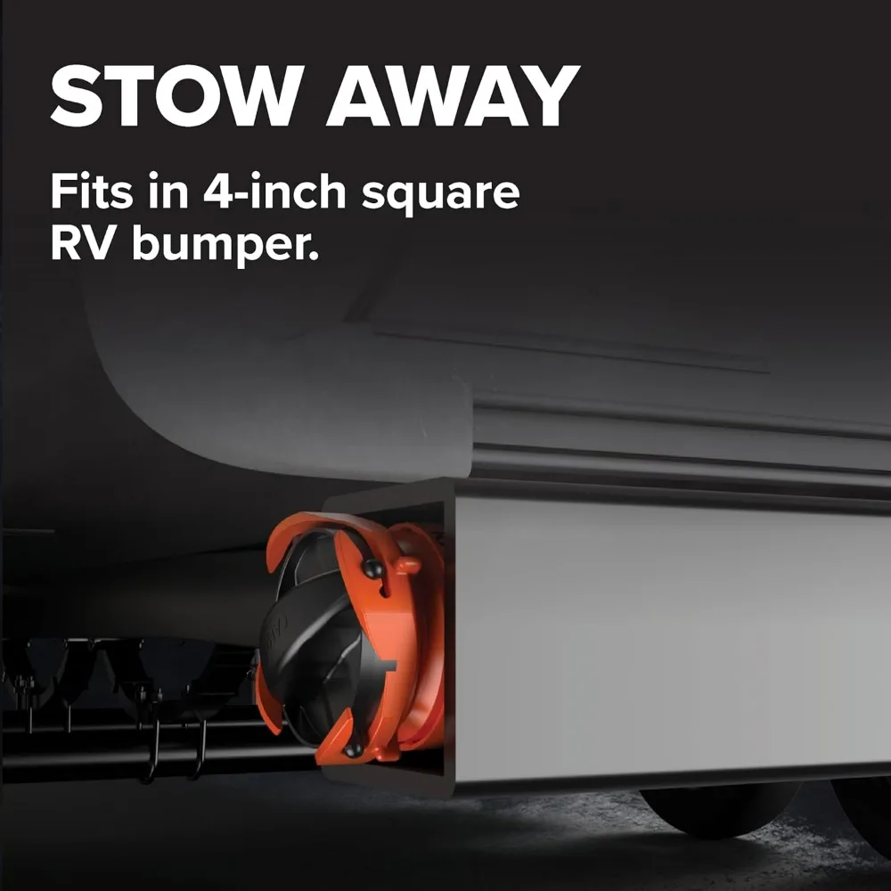 طقم خرطوم الصرف الصحي RV بطول 20 قدمًا مع كوع شفاف ومحول 4 في 1 قابل للإزالة لتوصيلات ملولبة NPT مقاس 3 بوصات أو 3 بوصات/3.5 بوصة/4 بوصة