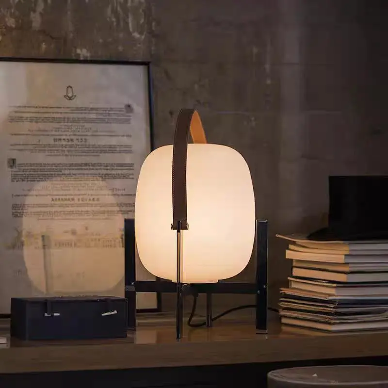 

Cole Cestita Table Lamp minimalist glass lampshade wood lamps for Bedside Living room Room Reading japanese room decor light