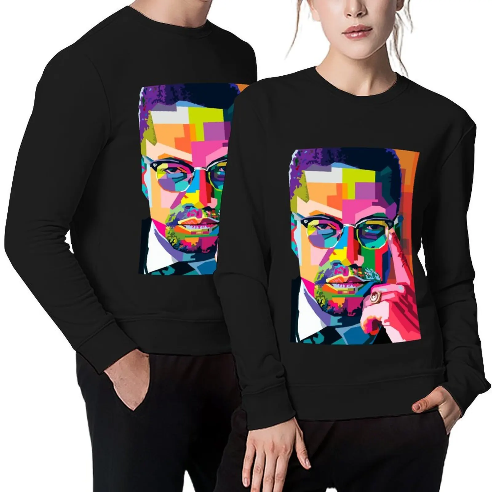 

Malcolm x Pullover fashion men autumn jacket men men clothing men's clothes pullover