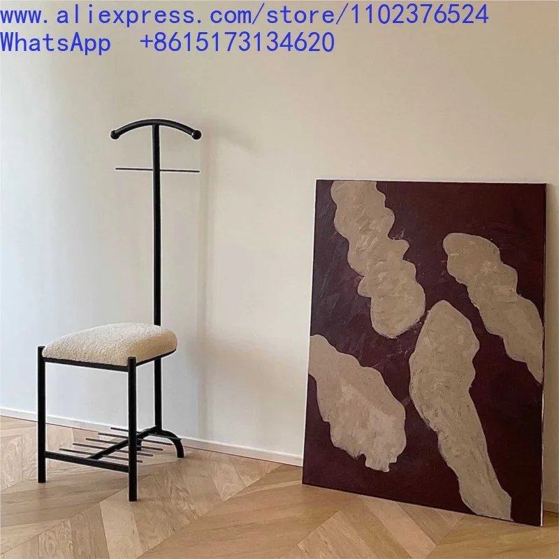 Simple Modern Coat  Bedroom Household Vertical Coat  Floor Clothes Rack Hanging Clothes  Fitting Room Shoe Bench