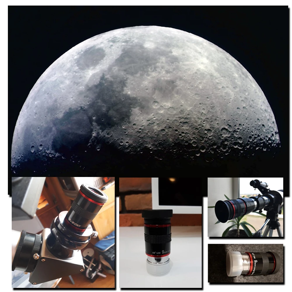 SVBONY Astronomical Telescope Eyepiece 1.25inch 68 Degree UWA Eyepiece Set 6/9/15/20mm Fully Multi-coated Lens