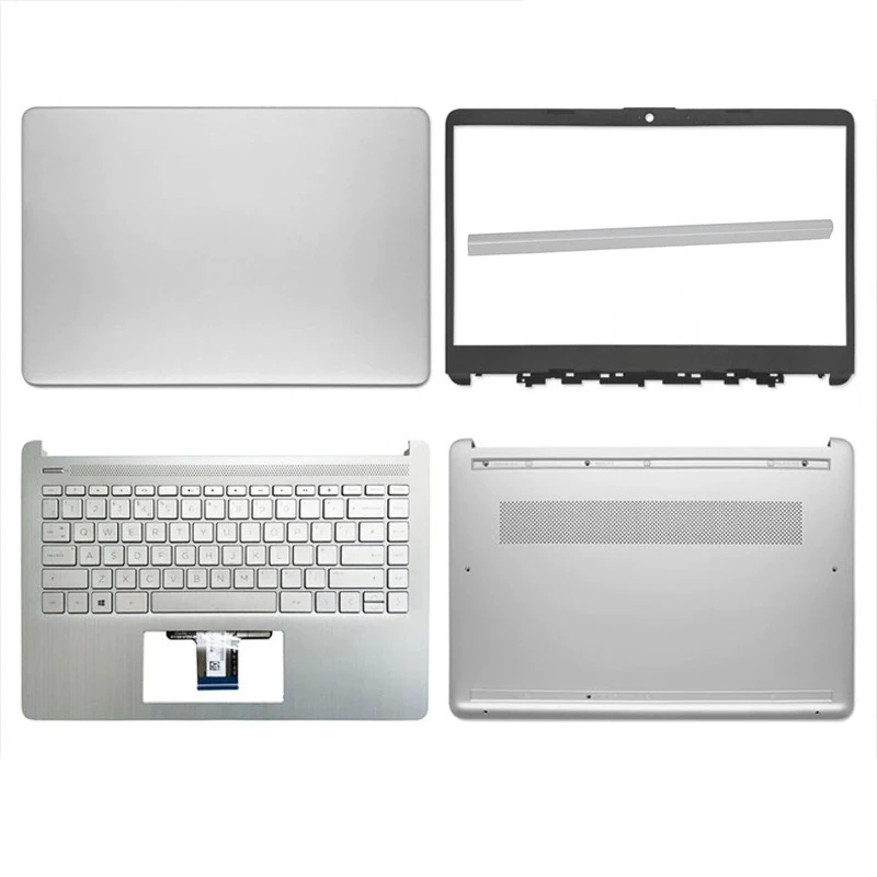 New For HP 14-DQ 14S-DR FR FQ TPN-Q221 TPN-Q242 laptop screen back case top cover front bezel palmrest bottom shell hingecover