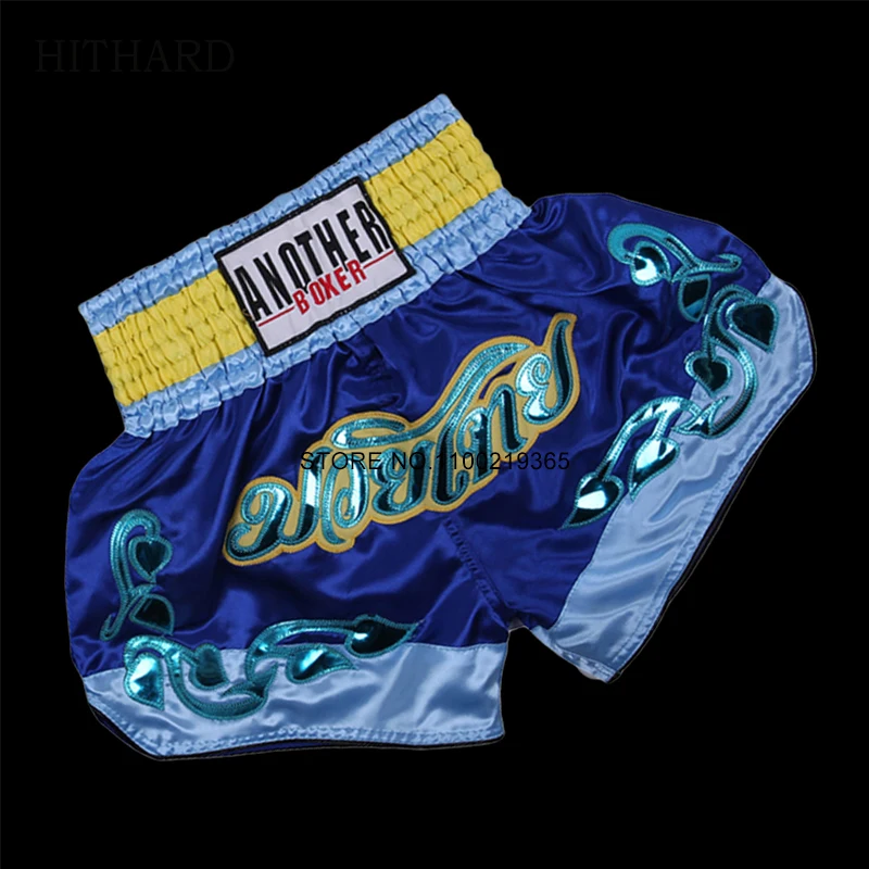 

Short Muay Thai Man Boxing Shorts Women Kids Stylish Gym Fitness Training Martial Arts MMA Clothing Satin Fight Kickboxing Pants