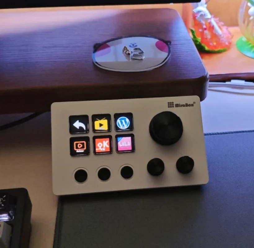 Mirabox N3 Macro Streamdeck Mini Keyboard dengan Layar LCD, Tombol Putar, Panel Kontrol Visual yang Dapat Disesuaikan untuk PC Gaming, Streaming, Studio